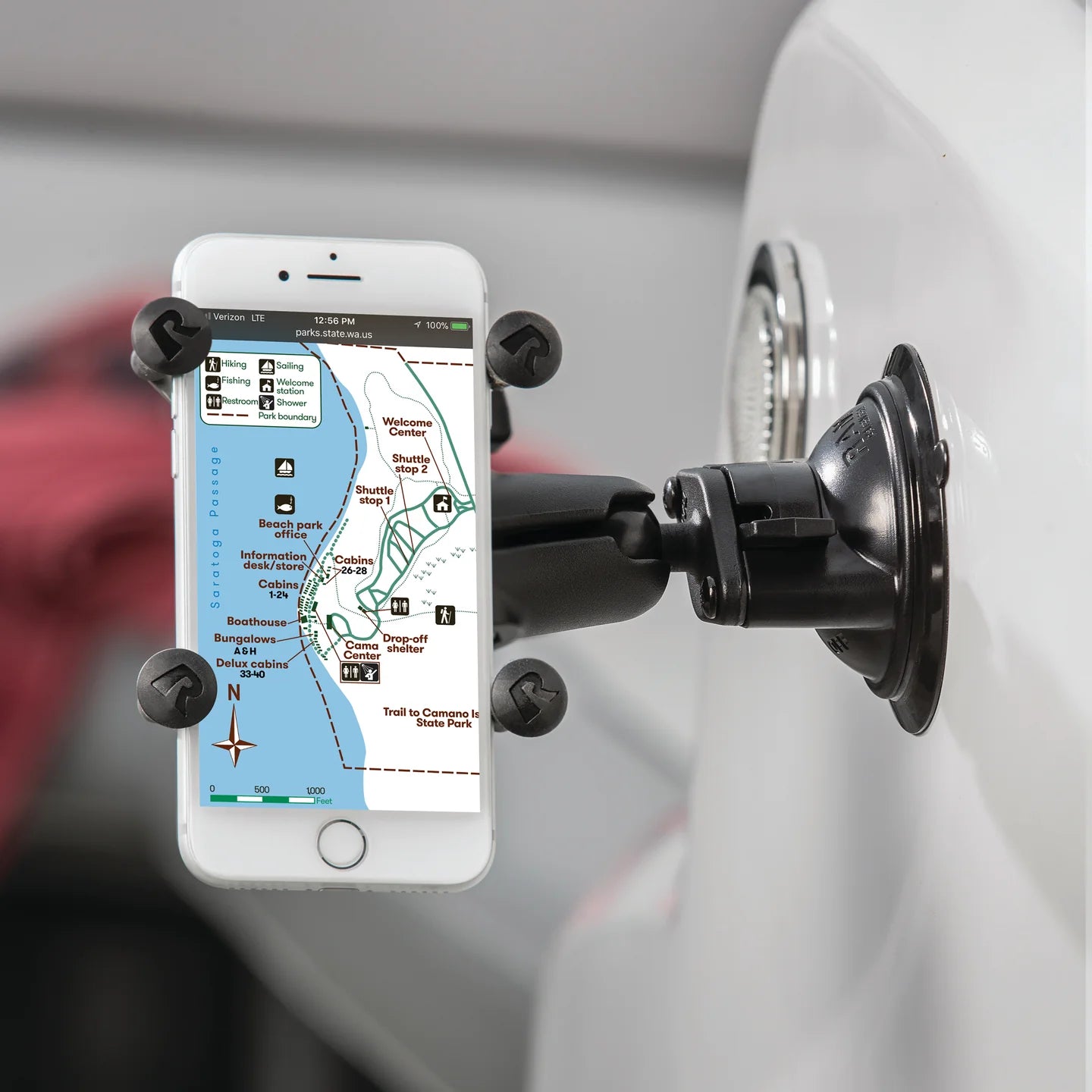 RAM® Twist-Lock™ Suction Cup Base with Ball ram mount