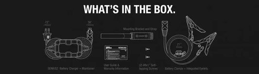 NOCO Genius2 Smart Battery Charger Clamps with Integrated Eyelets 6/12V 2A NOCO