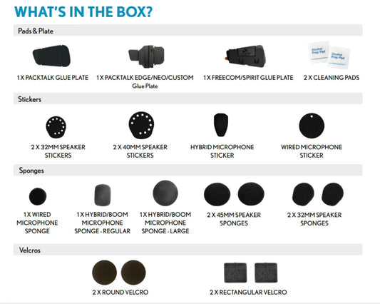 Cardo Refreshment Kit - Packtalk / Freecom-X / Spirit Series Cardo