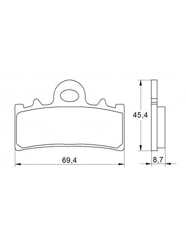 Accossato Brake Pads Kit For Motorcycle, AGPA184ST (Front)Â