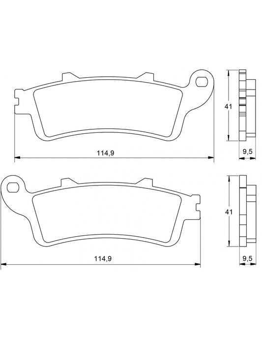 Accossato Brake Pads Kit For Motorcycle, AGPA25ST (Front)