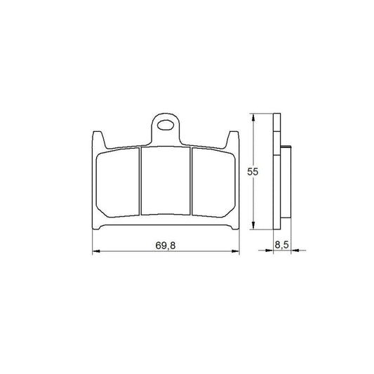Accossato Brake Pads Kit For Motorcycle, AGPA58ST (Front) Accossato