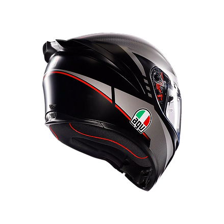 AGV K1 S HELMET - LAP MATT BLACK/GREY/RED (ISI & ECE2206)