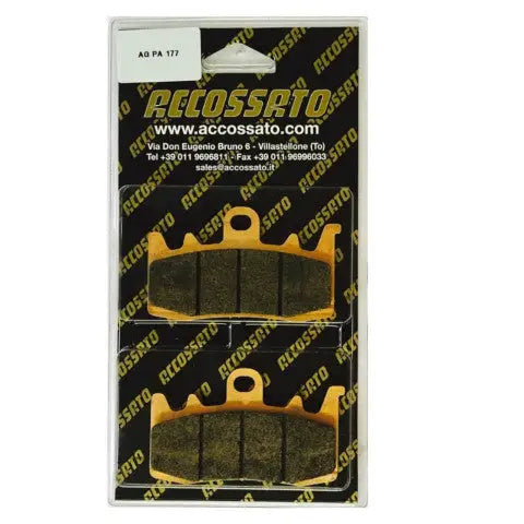 Accossato Brake Pads Kit For Motorcycle, AGPA177EV1 (Front) - Pathpavers