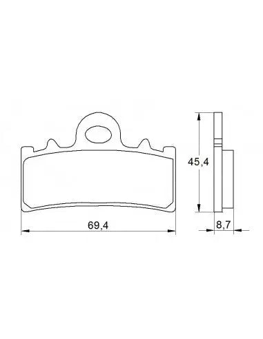 Accossato Brake Pads Kit For Motorcycle, AGPA184ST (Front)