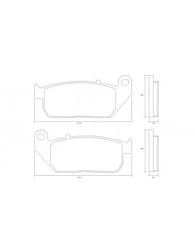 Accossato Brake Pads Kit For Motorcycle, AGPA216ST (Front)
