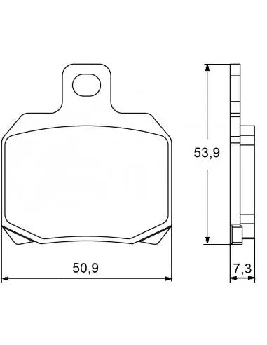 Accossato Brake Pads Kit For Motorcycle, AGPA42ST (Rear)