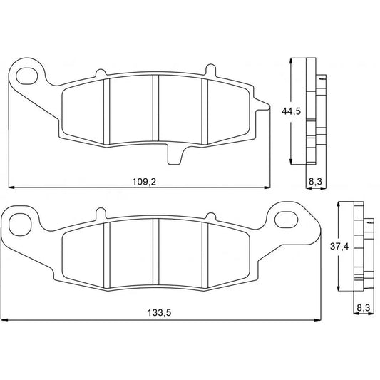 Accossato Brake Pads Kit For Motorcycle, AGPA95ST (Front)