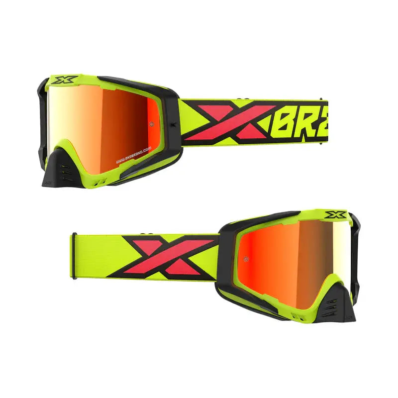 EKS-S Goggle Flo Yellow, Black, & Fire Red EKS