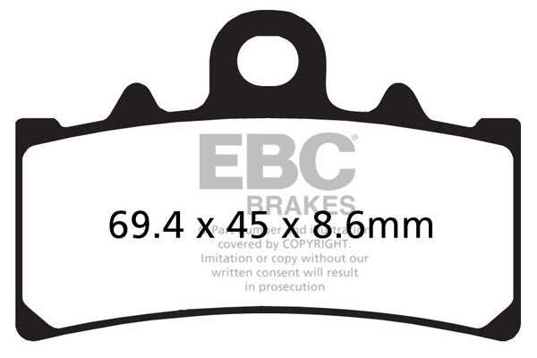 EBC Brake pad- FA606HH Fully Sintered - EBC (Front) - Pathpavers