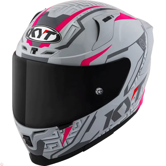 KYT STRIKER SV #02 Asphalt Grey Fuxia Helmet