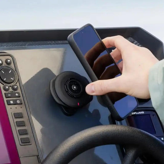 Quad Lock 12V-24V Waterproof Wireless Charging Head - Hardwired, IP67 Rated, Fast Charging, Secure Phone Mount