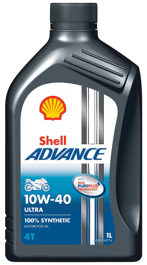 Shell Advance 4T Ultra 10W-40- 100% Synthetic Engine Oil- 1L SHELL