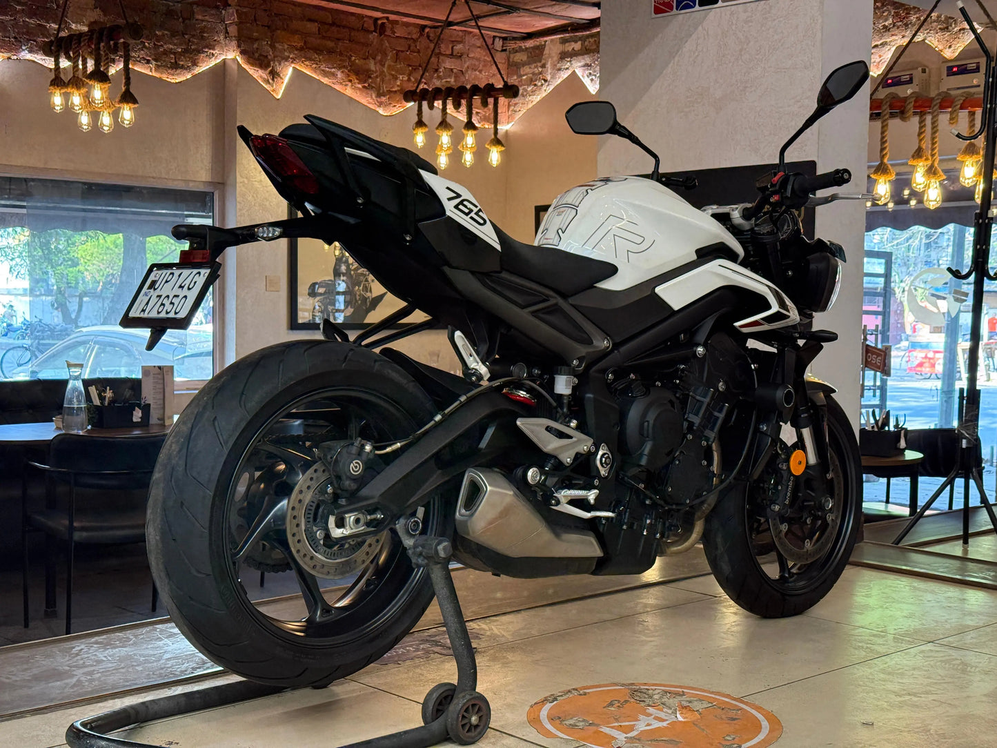 Triumph Street Triple 765 R- 2023 White (U.P Registered for Sale) Pathpavers Garage