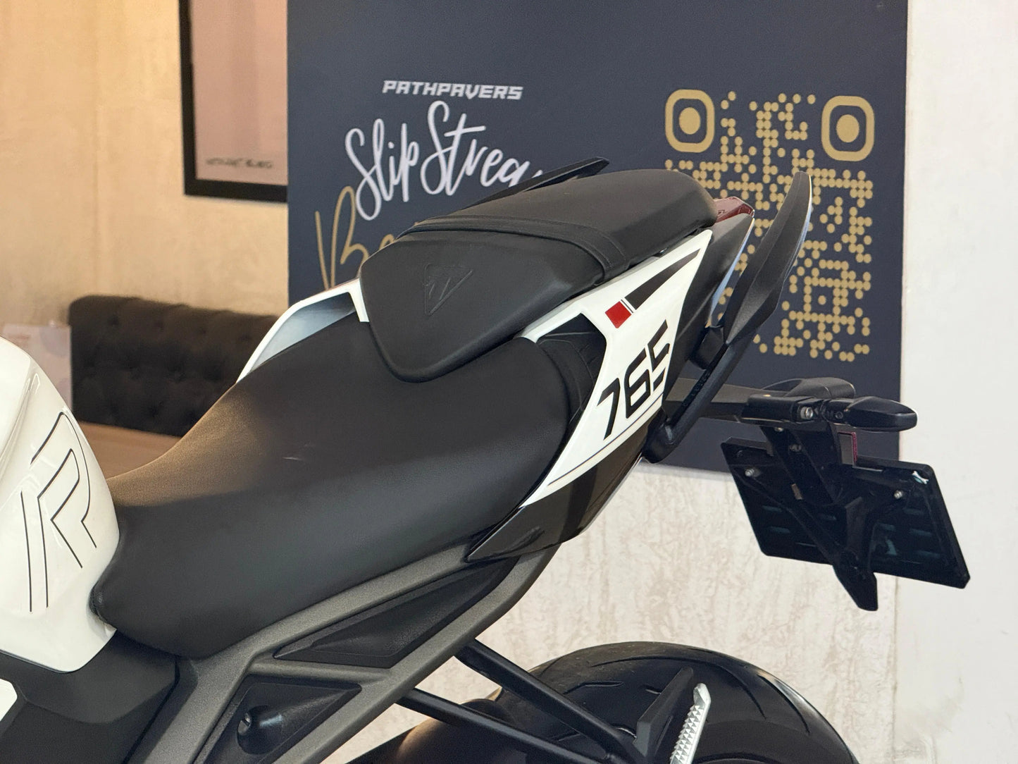 Triumph Street Triple 765 R- 2023 White (U.P Registered for Sale) Pathpavers Garage