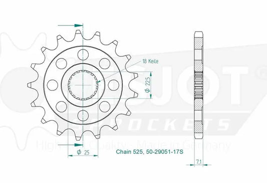 Esjot Sprocket Rear For Triumph T120 (2016-)