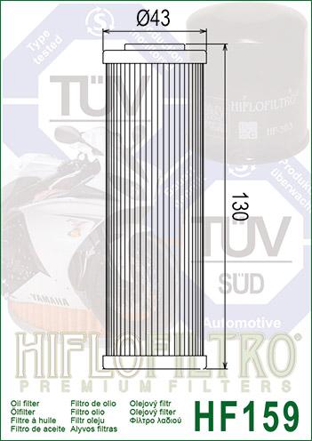 Hiflo Oil Filter HF159 Hiflo