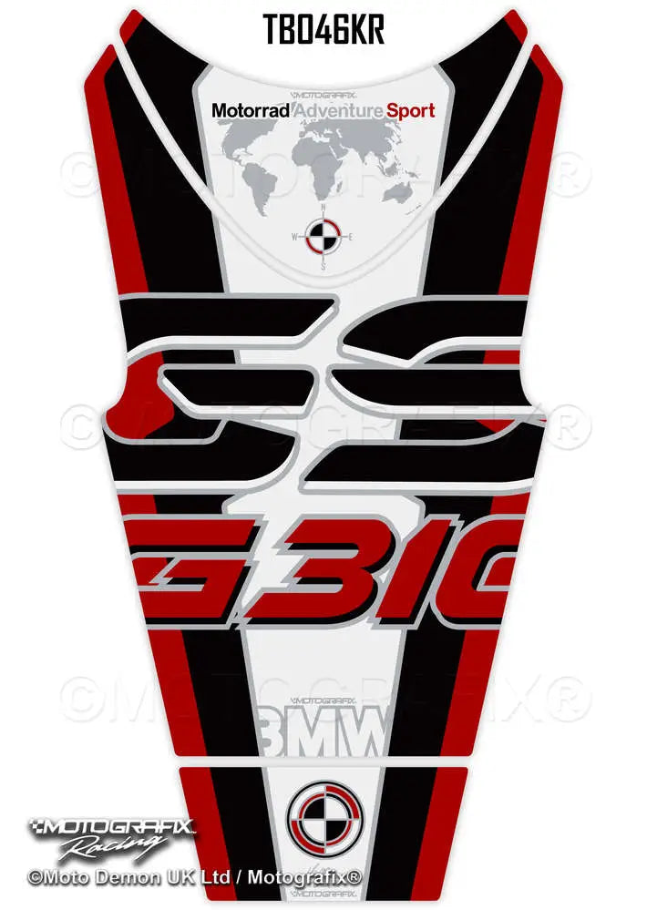 Motografix 3D Gel Tank Pad Protector For BMW G310GS 2018 - 2019Â