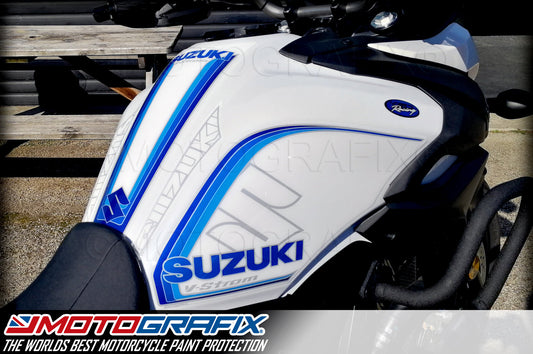 Motografix Knee Tank Paint Protector Gel Protection Suzuki V-Strom 650 XT (2017-21) Motografix
