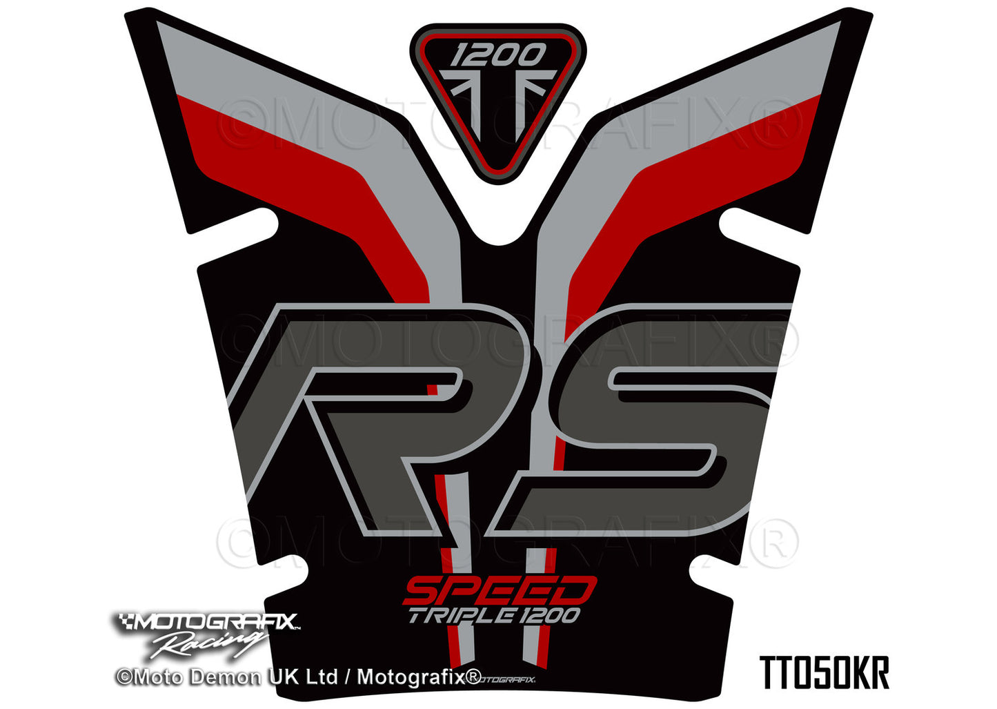 Motografix 3D Gel Tank Pad Protector For Triumph Speed Triple 1200 RS (2021+) Motografix