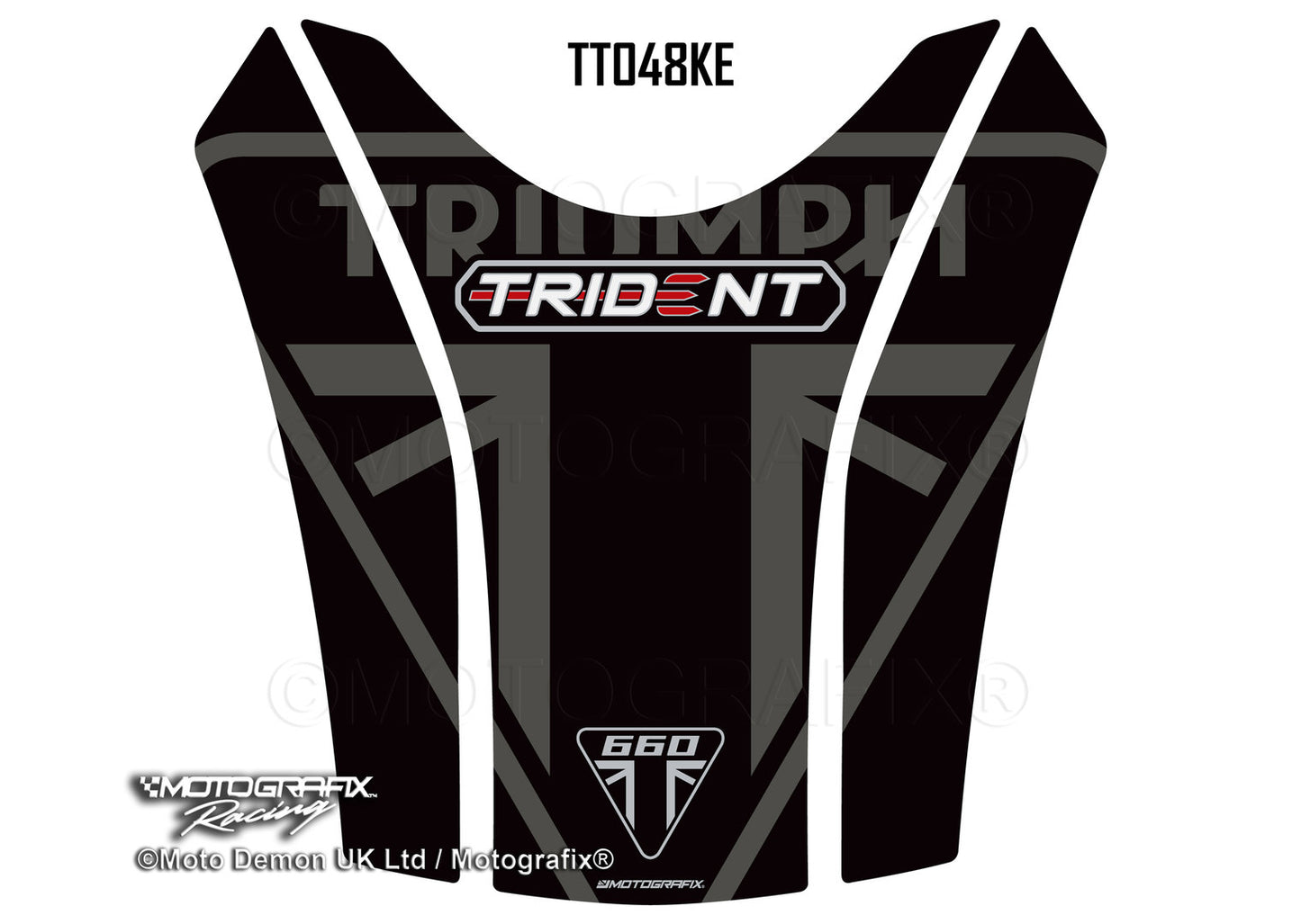 Motografix 3D Gel Tank Pad Protector For Triumph Trident 660 (2021) Motografix