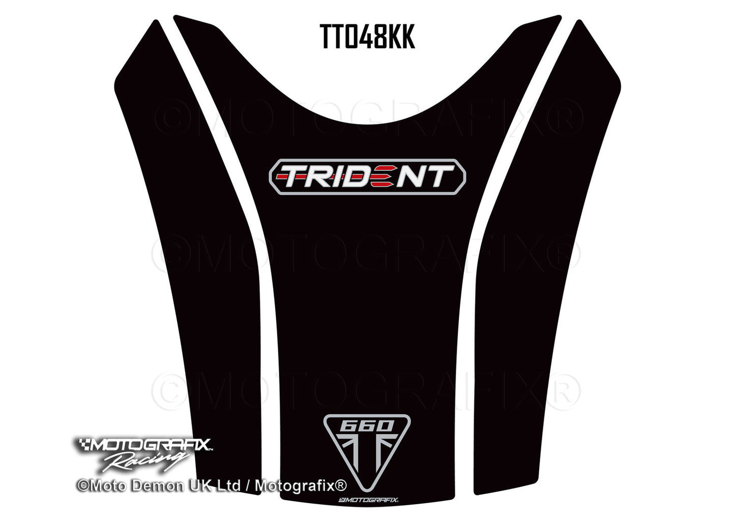 Motografix 3D Gel Tank Pad Protector For Triumph Trident 660 (2021) Motografix