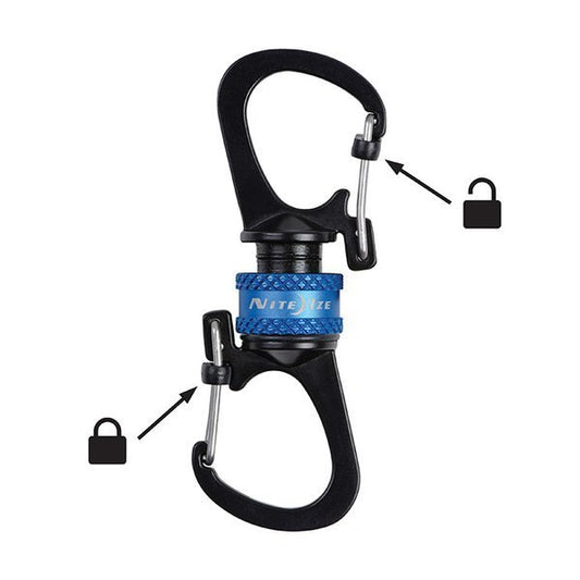Nite Ize SlideLock 360° Magnetic Locking Dual Carabiner Nite Ize