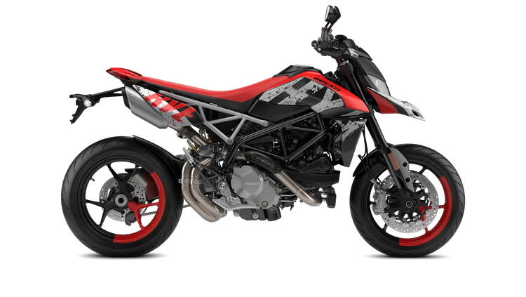 Ducati Hypermotard RVE motorcycle in red and black