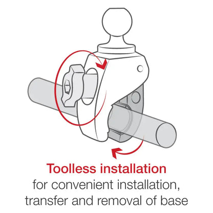 RAM® Tough-Claw™ Small Clamp Base with Ball Ram Mount