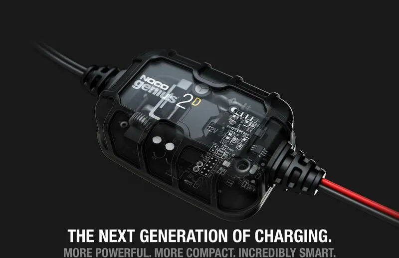 NOCO Genius2 Smart Battery Charger Clamps with Integrated Eyelets 6/12V 2A NOCO
