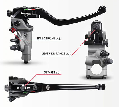 Brembo Radial Brake Master Cylinder Brembo 19RCS CORSA CORTA Brembo