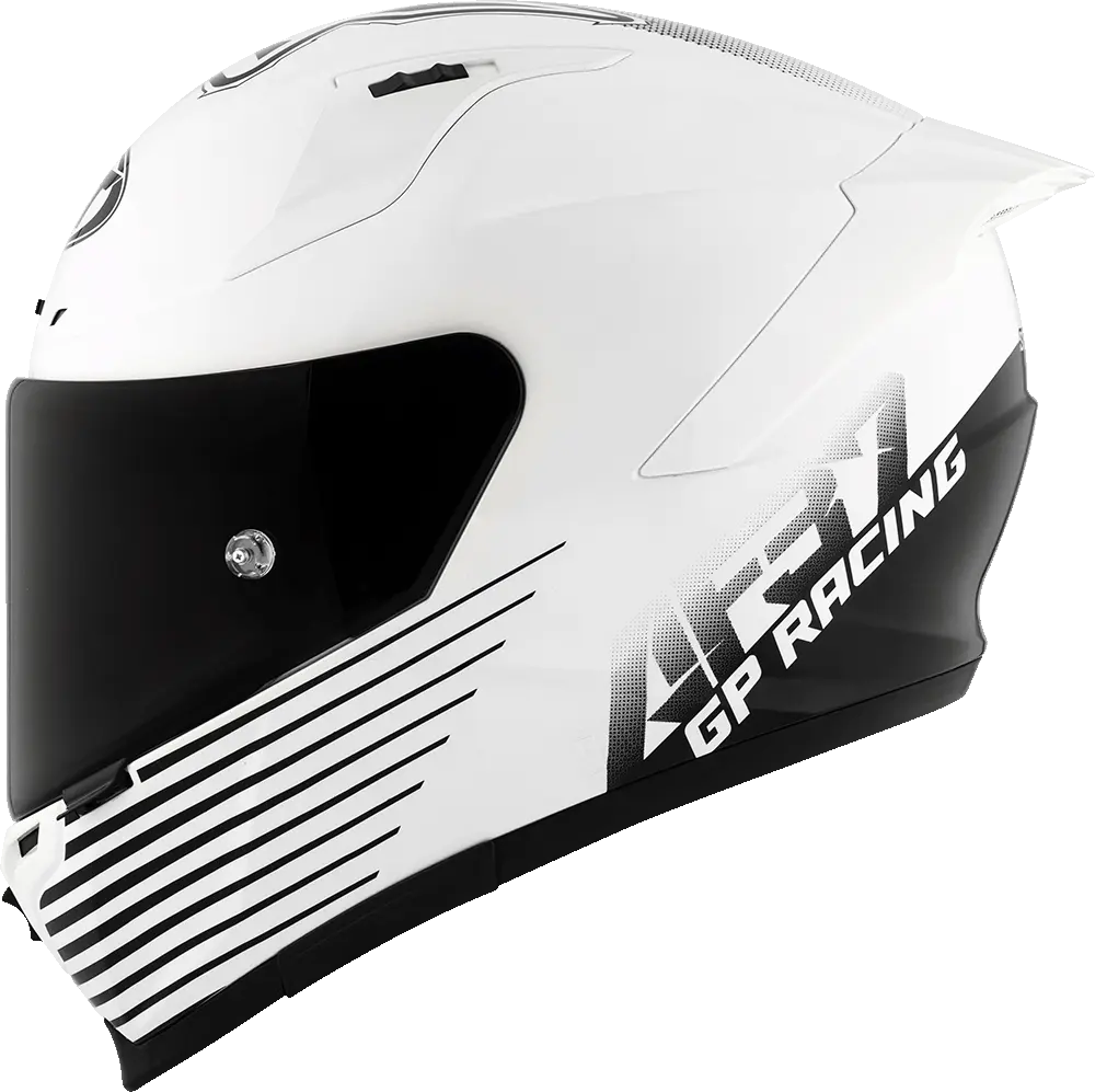 KYT Striker AF37 Livery White Black Helmet Pathpavers