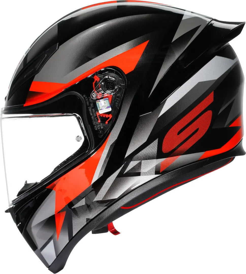agv k1 black red AGV K1 S Fastlap Helmet - Black/Red/Blue