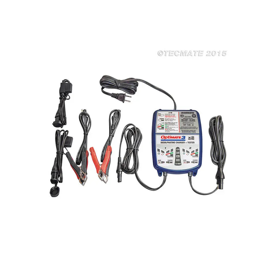 OPTIMATE 3 Dual (TM450), 2x 12V 0.8A, 7-step charger Optimate