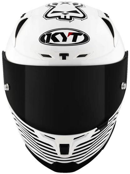 KYT Striker AF37 Livery White Black Helmet Pathpavers