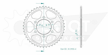 ESJOT Steel Rear Sprocket 50-29018-43 Esjot