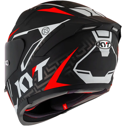 KYT Striker #02 Helmet (Matt Black Red) Pathpavers