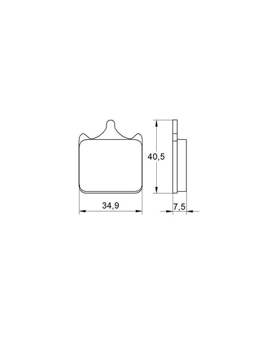 Accossato Brake Pads Kit For Motorcycle, AGPA112ST (Front) Accossato