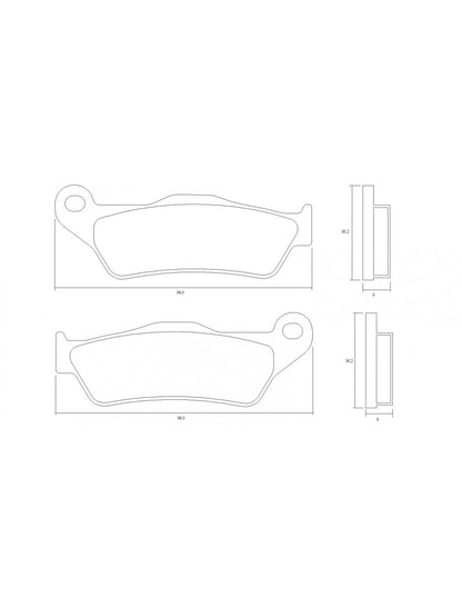 Accossato Brake Pads Kit For Motorcycle, AGPA218ST Accossato