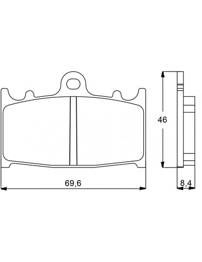 Accossato Brake Pads Kit For Motorcycle, AGPA75ST (Front) Accossato
