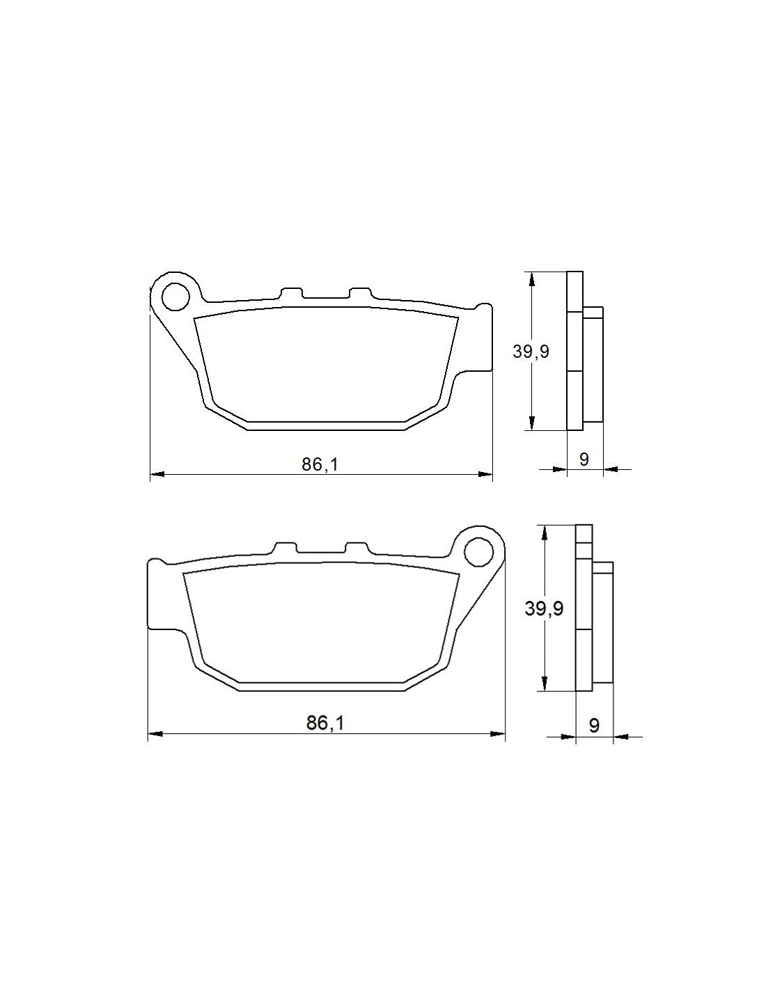 Accossato Brake Pads Kit For Motorcycle,  AGPP185ST Accossato