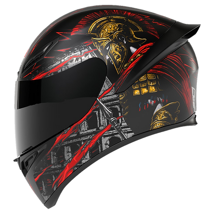 AGV K1 S HELMET - GLADIATOR MATT BLACK/GOLD/RED (ISI & ECE2206) 