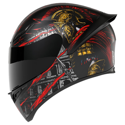 AGV K1 S HELMET - GLADIATOR MATT BLACK/GOLD/RED (ISI & ECE2206) 
