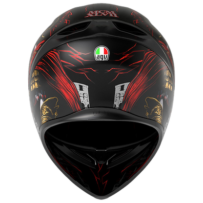 AGV K1 S HELMET - GLADIATOR MATT BLACK/GOLD/RED (ISI & ECE2206) 