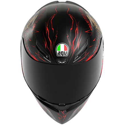 AGV K1 S HELMET - GLADIATOR MATT BLACK/GOLD/RED (ISI & ECE2206) 