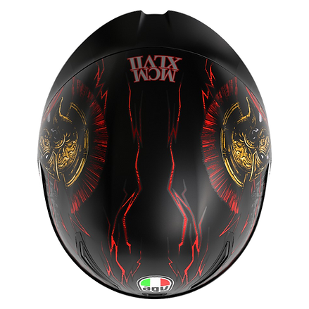 AGV K1 S HELMET - GLADIATOR MATT BLACK/GOLD/RED (ISI & ECE2206) 