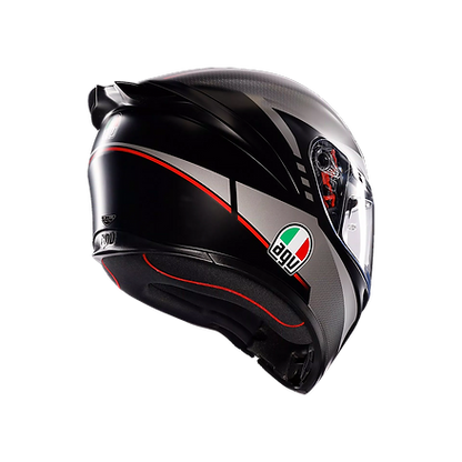 AGV K1 S HELMET - LAP MATT BLACK/GREY/RED (ISI & ECE2206) 