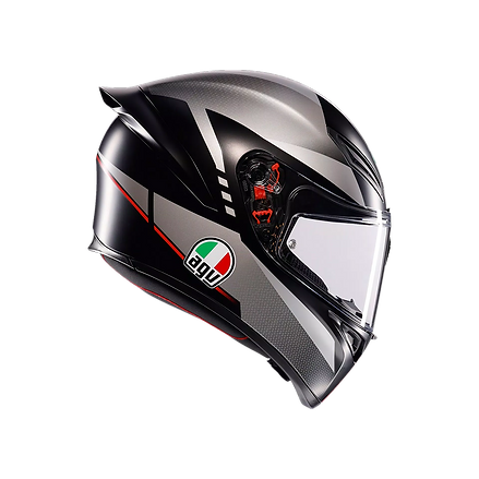 AGV K1 S HELMET - LAP MATT BLACK/GREY/RED (ISI & ECE2206) 