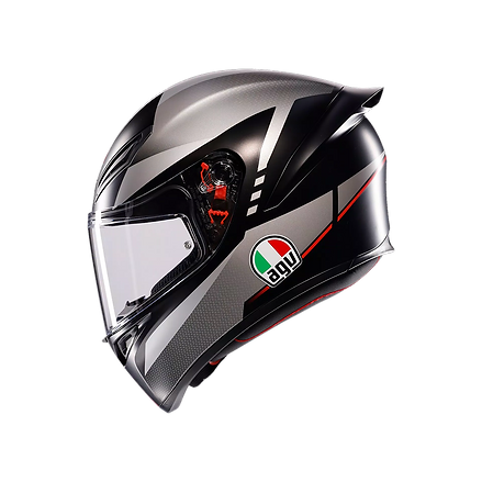 AGV K1 S HELMET - LAP MATT BLACK/GREY/RED (ISI & ECE2206) 