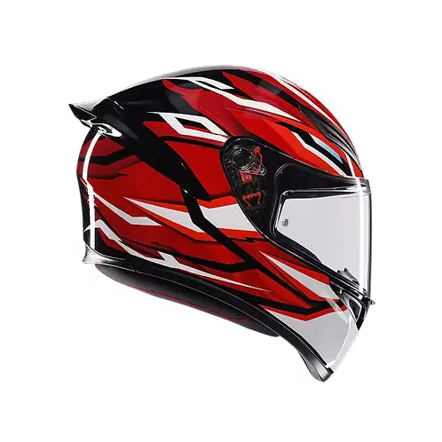 AGV K1 S HELMET - LION BLACK/RED/WHITE (ISI & ECE2206)